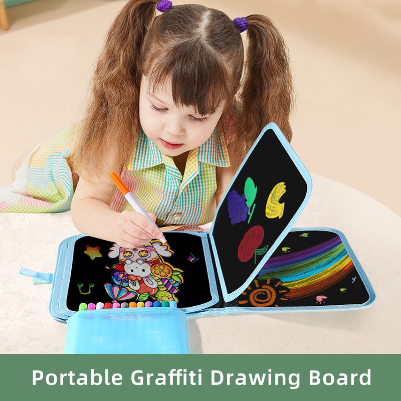 

Children'S Drawing And Writing Blackboard Book Can Be Repeatedly Wiped And Used (12 Color Watercolor