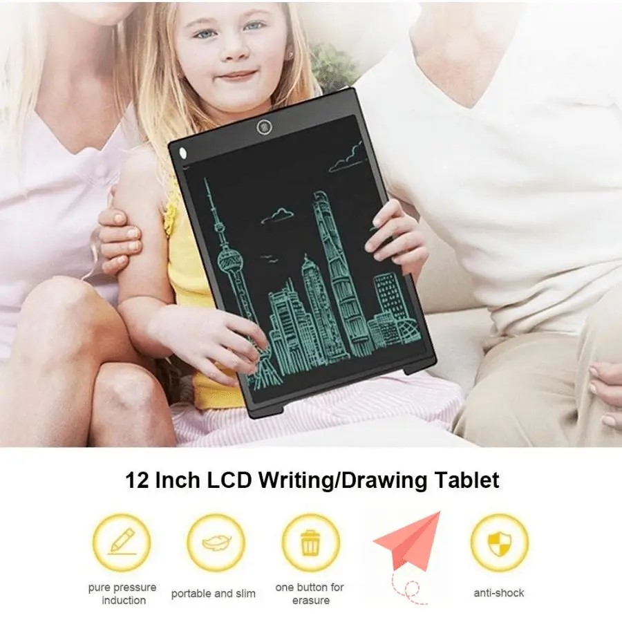

12Inch Lcd Drawing Tablet Portable Digital Pad Writing Notepad Electronic Graphic Board Notes