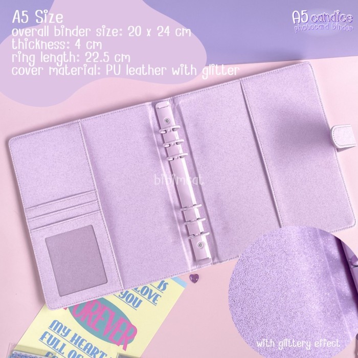 

(A5 SIZE) CANDICE BINDER LEATHER A5 - ALBUM PHOTOCARD PC NOTEBOOK AGENDA KULIT