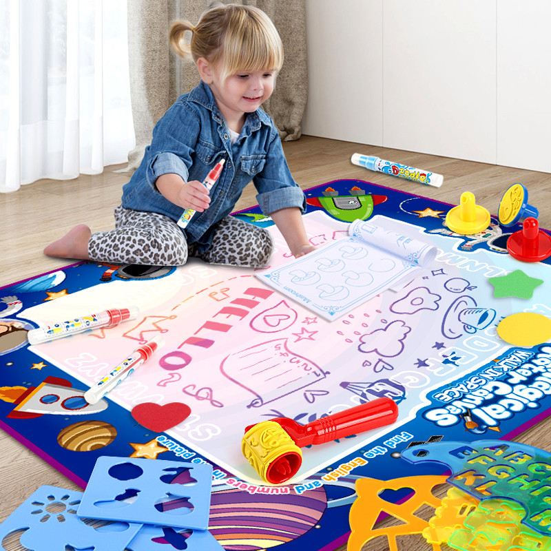 

Magic Water Drawing Mat Coloring Doodle With Reusable Magic Pens Montessori Painting Board