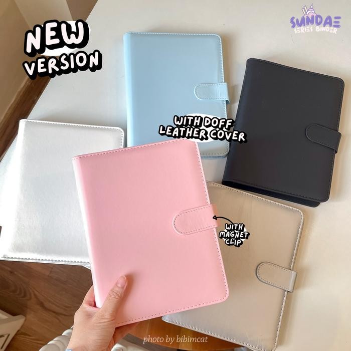 

SUNDAE - A5 BINDER LEATHER CASE / BINDER ALBUM PHOTOCARD PC PASTEL