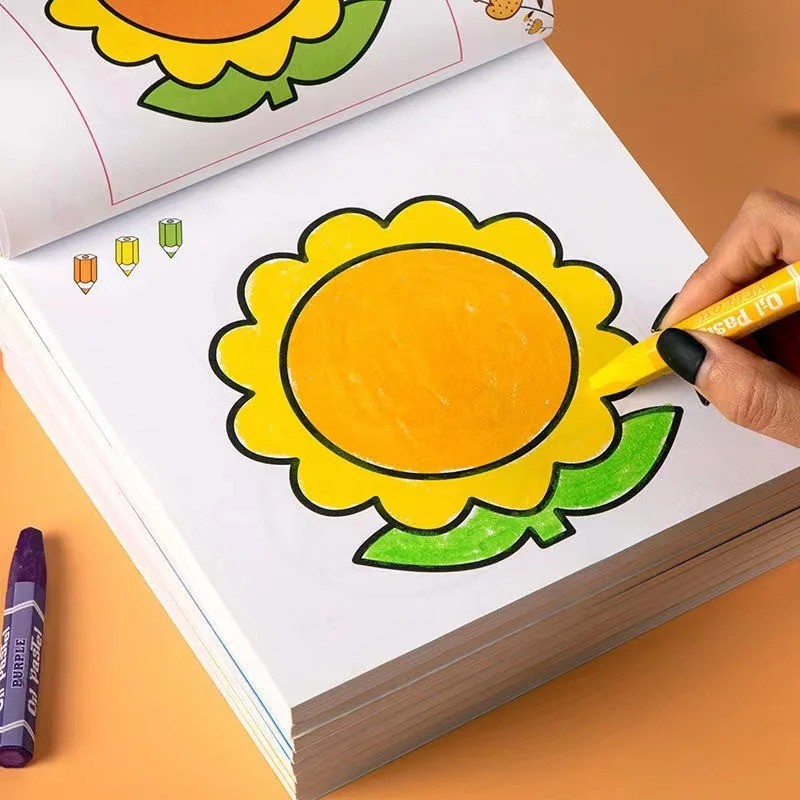 

80 Sheets Boys Girls Children'S Coloring Books Cars Animals Vegetables Baby Drawing Book School