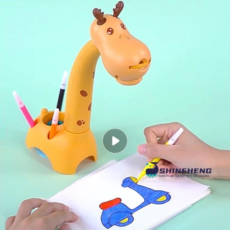 

New Kids Led Projector Art Drawing Toy For Children Table Desk Painting Robot Educational Toys