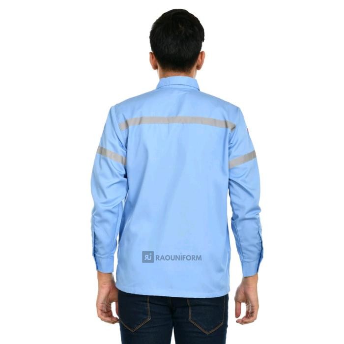 JTTOP" KEMEJA SERAGAM KERJA/BAJU SAFETY LENGAN PANJANG/BAJU KERJA LAPANGAN/SERAGAM SAFETY