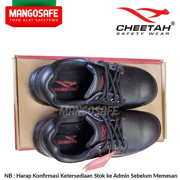 JTTOP" SEPATU SAFETY CHEETAH 3002H / SEPATU HITAM PENDEK TALI PROYEK PABRIK