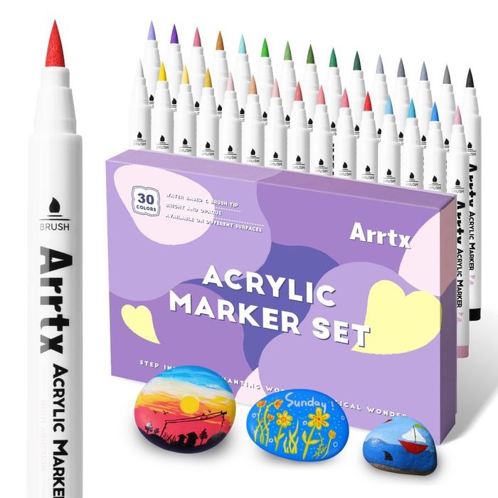

ready stok arrtx acrylic marker set 30clr original