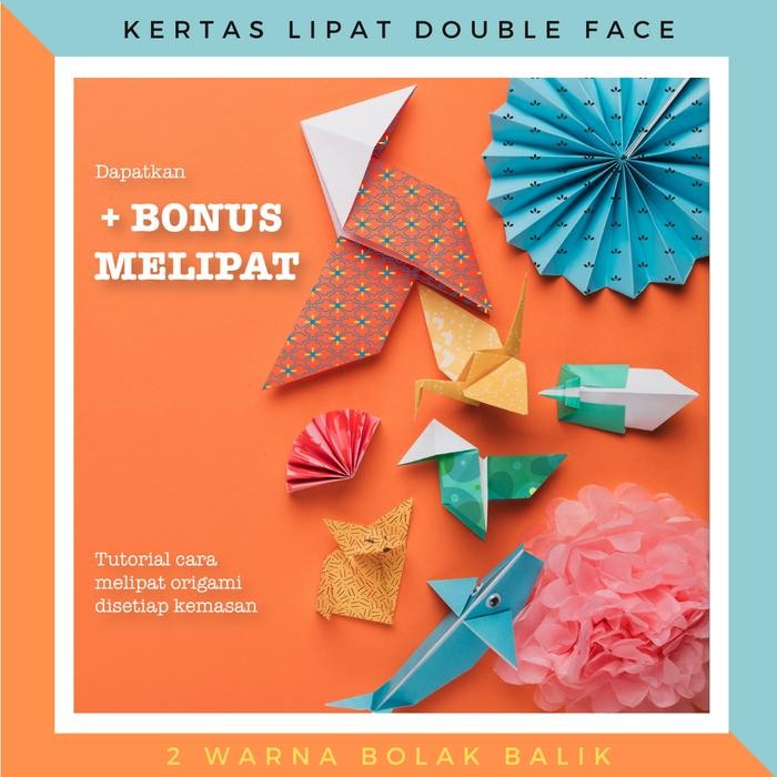 

KERTAS ORIGAMI LIPAT TWO TONE / 2 WARNA BOLAK BALIK