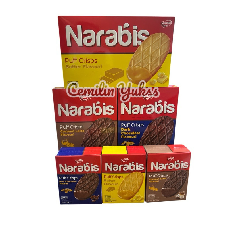 

Naraya Narabis Puff Crisp Butter Flavour Narabis Puff Crisp Dark Chocolate Coconut Latte