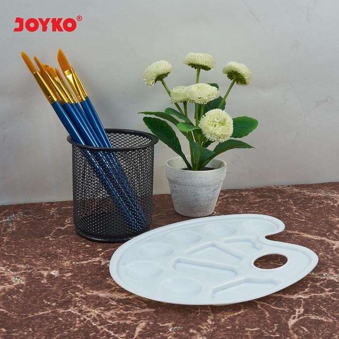 

ready stok joyko brush set + palette / set kuas lukis cat acrylic + palet brs-7 original
