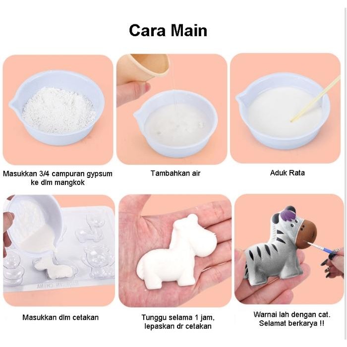 

ready stok mainan diy prakarya stone painting mewarnai melukis 3d paint gypsum original