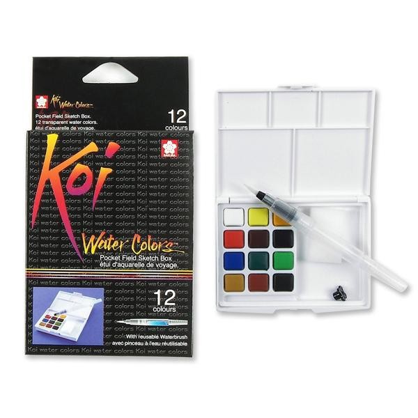 

ready stok sakura koi watercolor pocket field sketch box 12 original
