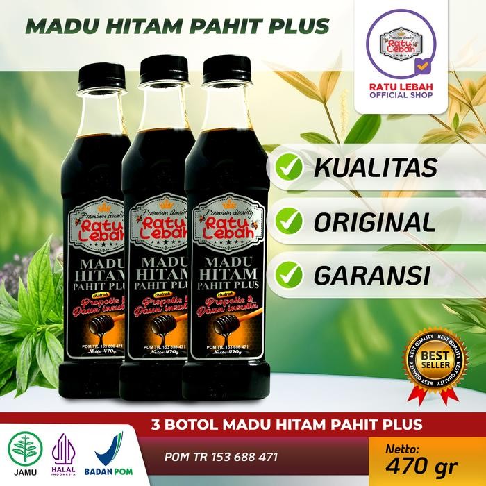 

Terlaris- Ratu Lebah Madu Hitam Pahit Plus 470Gr [3 Pcs] -Gratisongkir