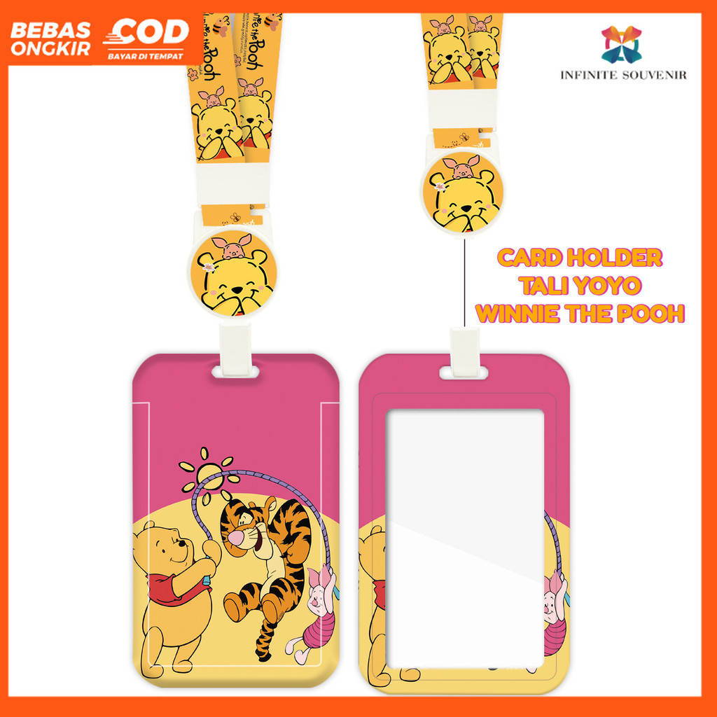 

(N017) ID Card Holder Tali Yoyo Winnie The Pooh / Nametag Yoyo Tiger Piglet / Card Holder Yoyo /