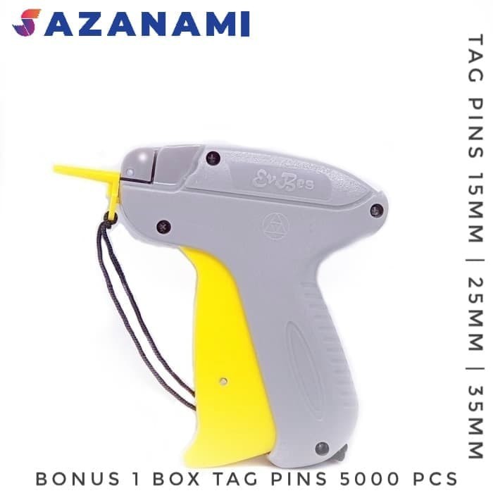 

PROMO TAG GUN EVBES ALAT TEMBAKAN LABEL + 1 BOX 5000 PCS TAG PINS ARROW REFILL