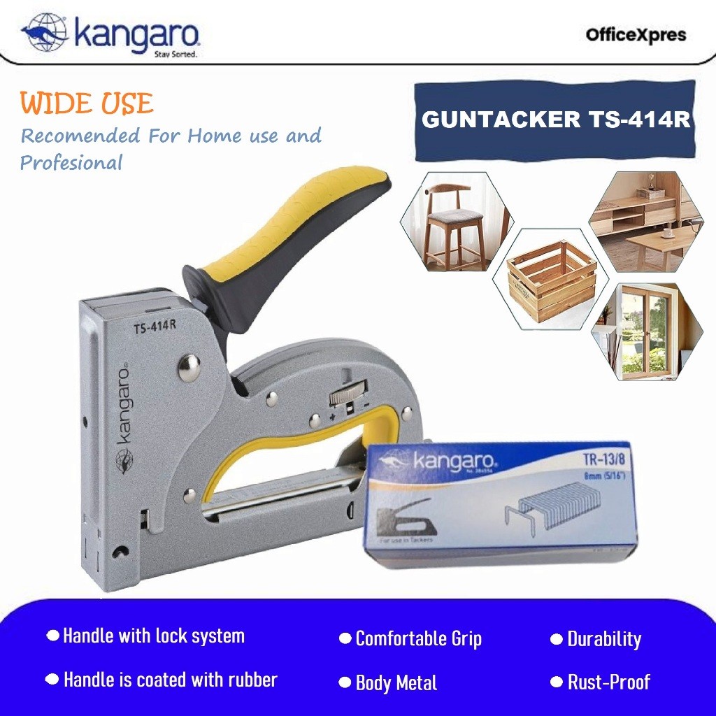 

Stapler Tembak / Guntacker TS 414R Sejenis MAX TGA / Stapler Sofa / Staples Tembak Jok Motor / Gun
