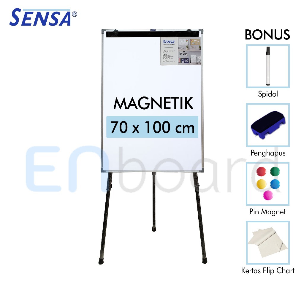 

Flip Chart / Flipchart / Papan Presentasi Magnet Sensa 70 x 100 cm