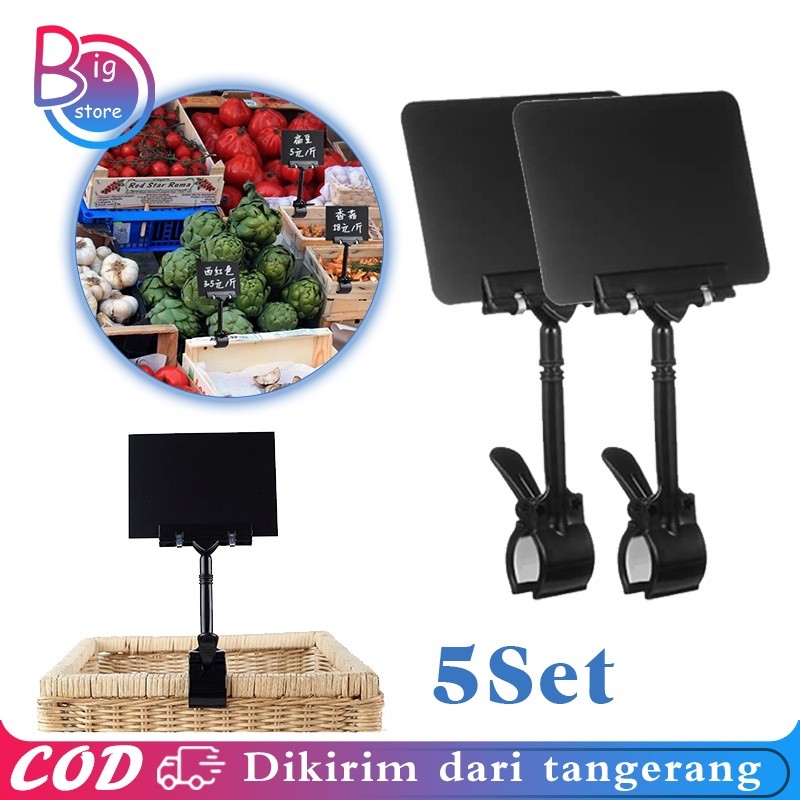 

Penjepit Harga Price Tag 5pcs Mini Chalkboard Stand Jepitan Harga Obral Dengan Papan Tulis Kapur