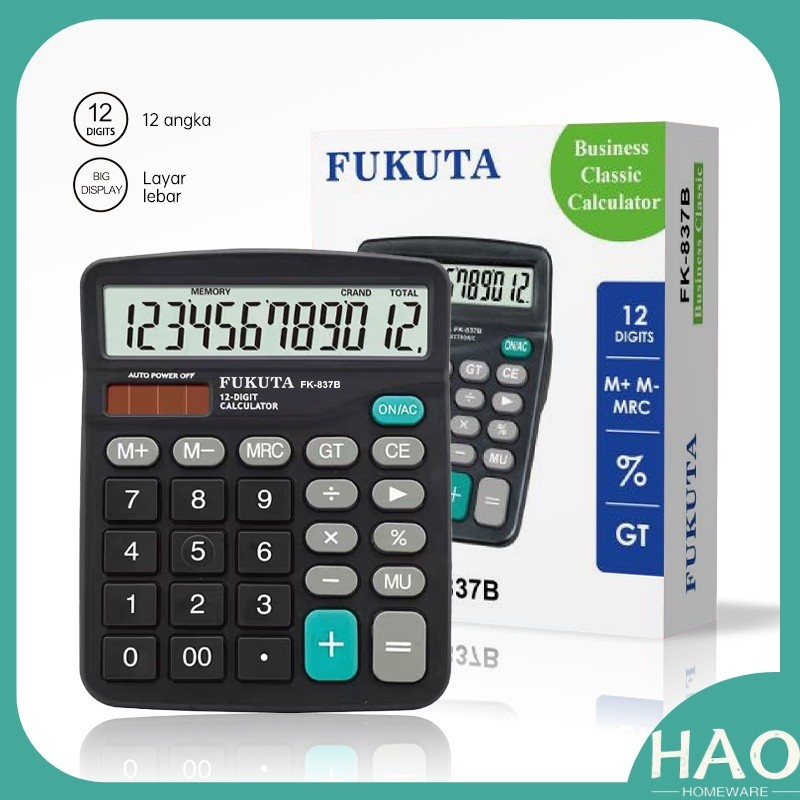 

Kalkulator FK-837B 12 Digit / Kalkulator Electronik / Kakulator Dagang Besar / Alat Hitung /