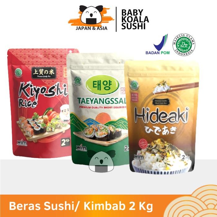 

NewZbgt- BERAS SUSHI 2 Kg Good Quality Short Grain Rice for Sushi/Bento
