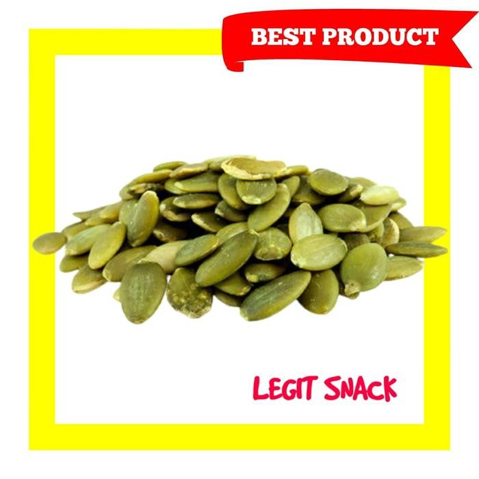 

NewZbgt- PUMKIN SEED 500 GR / KUACI KUPAS BIJI LABU SEEDS MENTAH / KWACI HIJAU