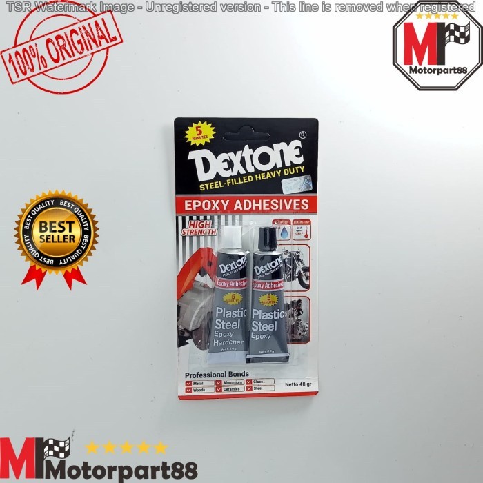 

LEM BESI EPOXY ADHESIVES CAMPUR HITAM PUTIH DEXTONE 5 MENIT ASLI 48GR