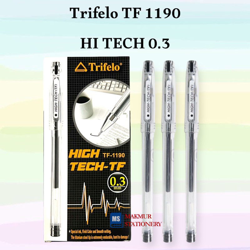 

Pulpen / Ballpoint / Pen Gell Trifelo Hi Tech 0.3 TF 1190 (12 Pcs)