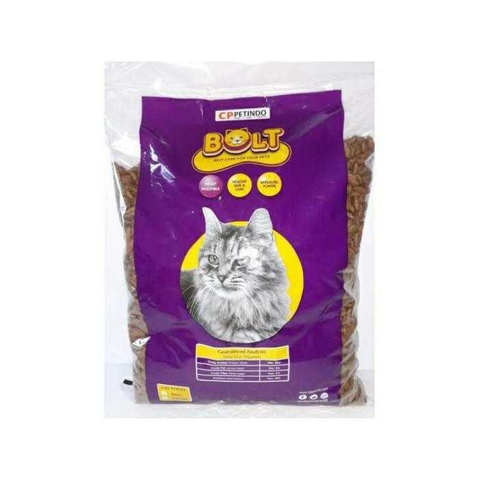 EKSLUSIF Makanan Kucing 1Kg Bolt / Pakan Hewan Bolt 1Kg / Bolt Makanan Kucing 1Kg