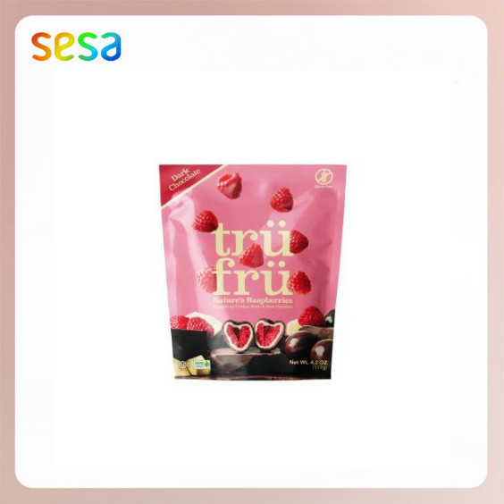 

COKLAT TRUFRU Dark Chocolate Raspberries 119gr - Gluten FREE NON-GMO