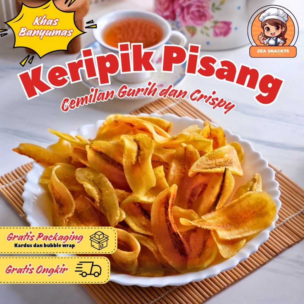 

(COD) Keripik Pisang Kepok Asin Renyah Gurih 1KG FREE BUBBLEWRAP & Dus