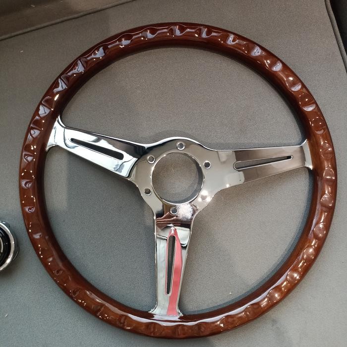 KOMPLIT Steer / Stir Mobil Stir Nardi Kayu Palang Chrome