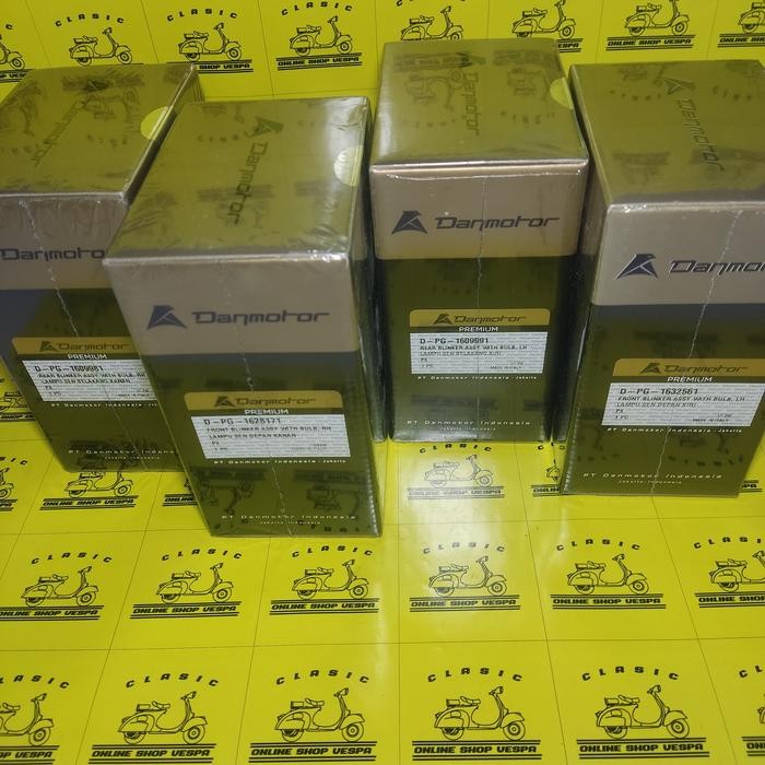 PREMIUM Lampu Sen Set Depan Belakang Vespa Px Danmotor