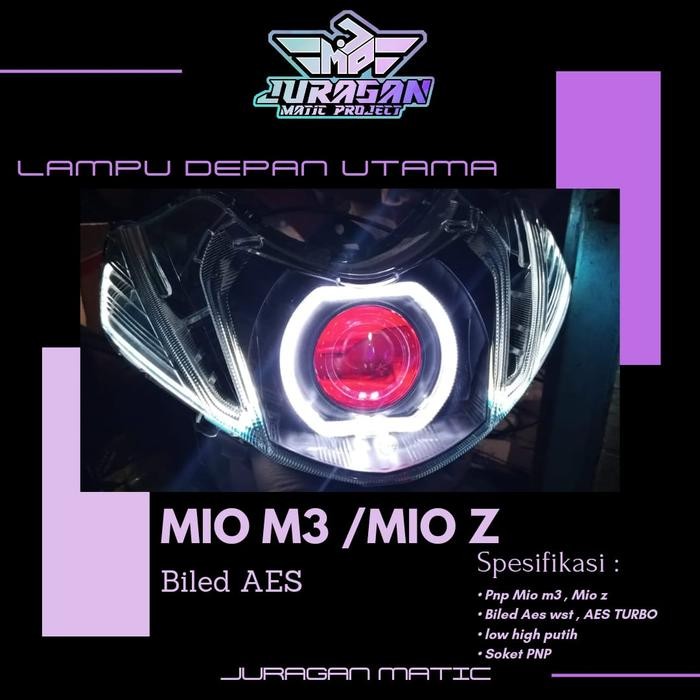 PREMIUM lampu depan custom Mio m3 Mio z custom biled aes alis running