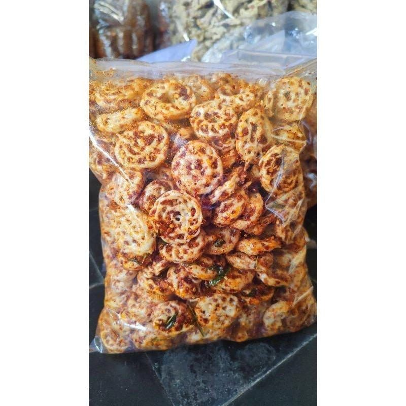 

Sajiandapur Seblak Kering Kerupuk Pedo Extra Pedas Daun Jeruk Isi 500 Gram