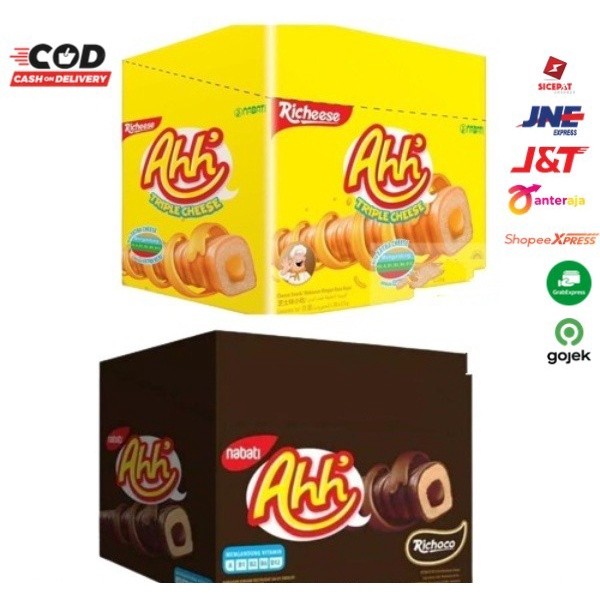 

Sajiandapur ( Berkah ) Nabati Ahh Richeese Richoco Box All Varian Rasa Ahh Coklat Ahh Keju Triple