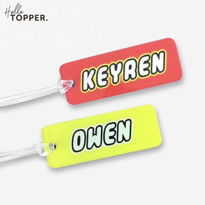 Custom Luggage Tag Bag Tag Koper Hiasan Tas Kado Hampers Leggo
