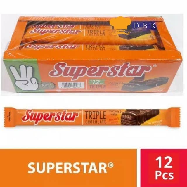 

Sajiandapur Biskuit Wafer Superstar Long 20Pcs Triple Chocolate Bin