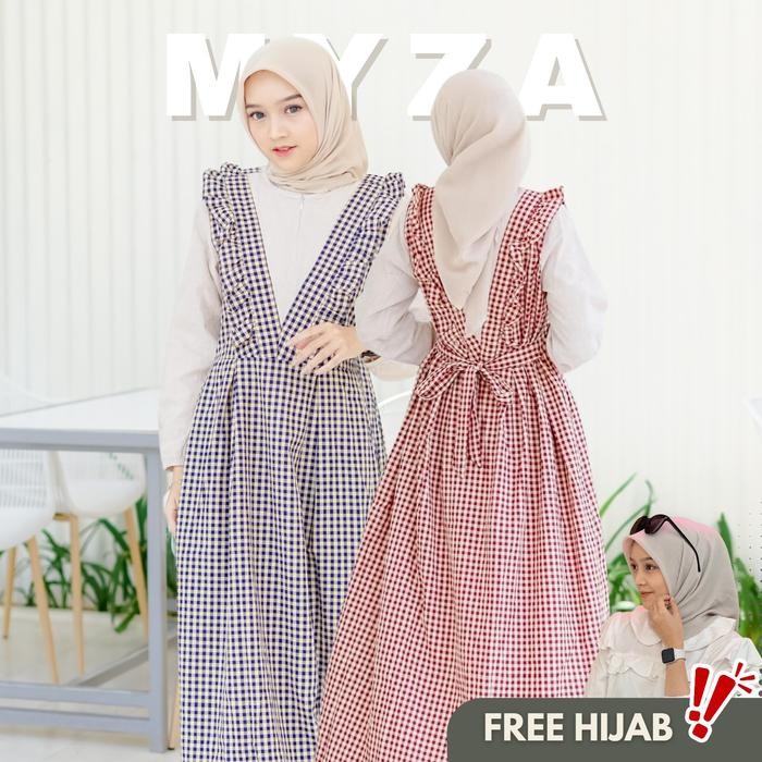 Layali- [myza] FREE HIJAB NASYWA DRESS PREMIUM casual formal Katun Muslim Panjang Wudhu Wanita