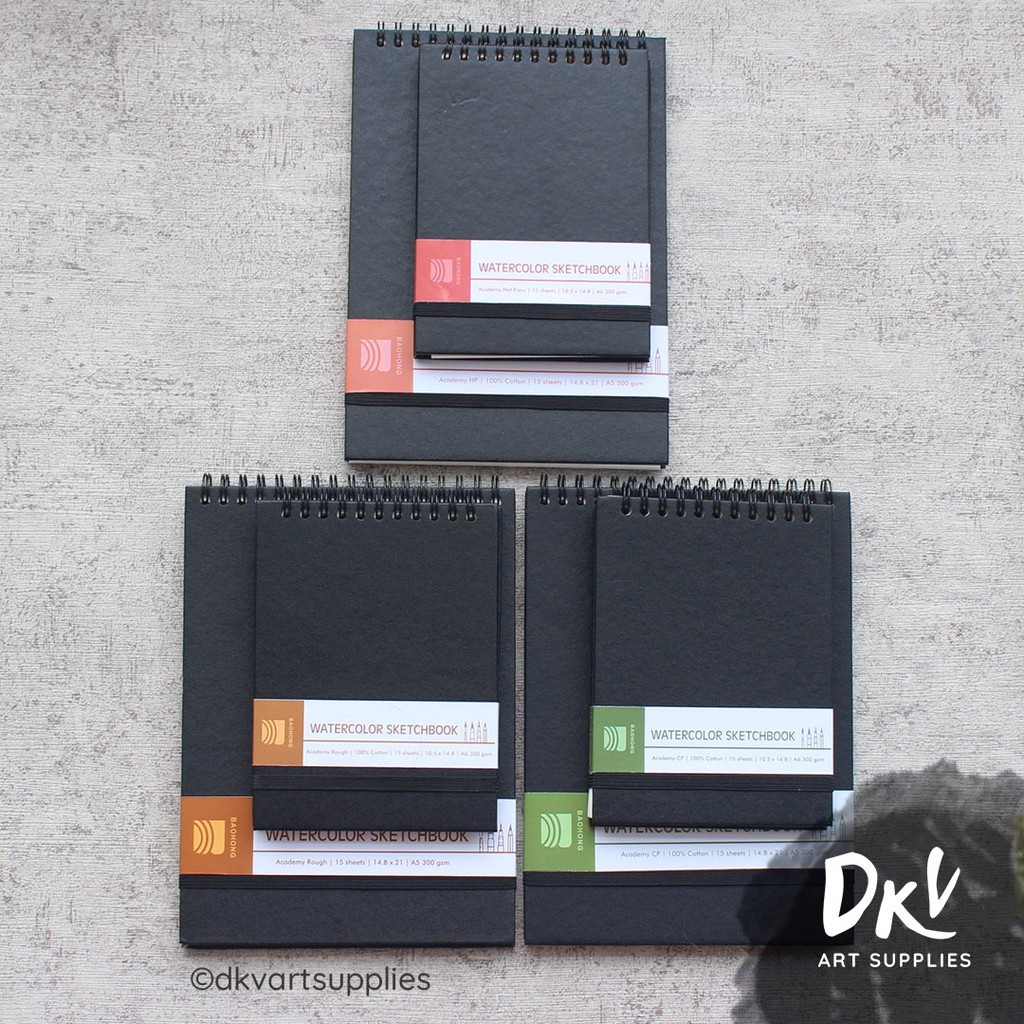 

Baohong Academy Watercolor Sketchbook 300gsm 100% cotton A6 / A5