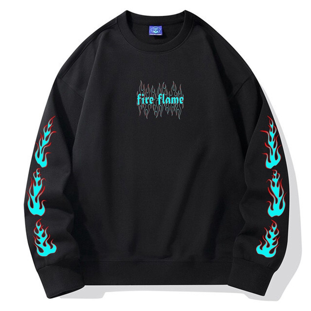 Sweater Pria Fire Flame Sweater Kece terbaru