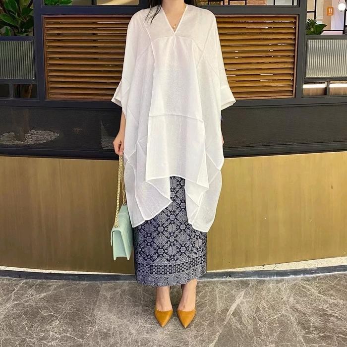 Mosya- KAFTAN TUNIK ARUNA VISCOSE POLOS OOTD KONDANGAN