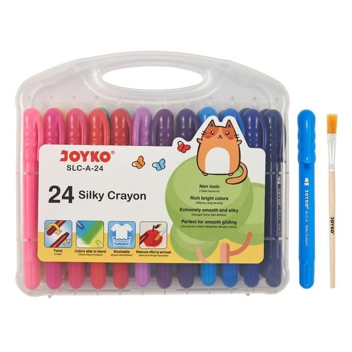 

KHUSUS GOSEND! Krayon Halus / Silky Crayon - Joyko SLC-A-24 24 Warna