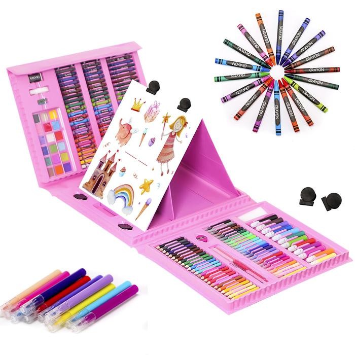 

208 PCS Crayon set anak alat set menggambar / melukis super mega art set water drawing