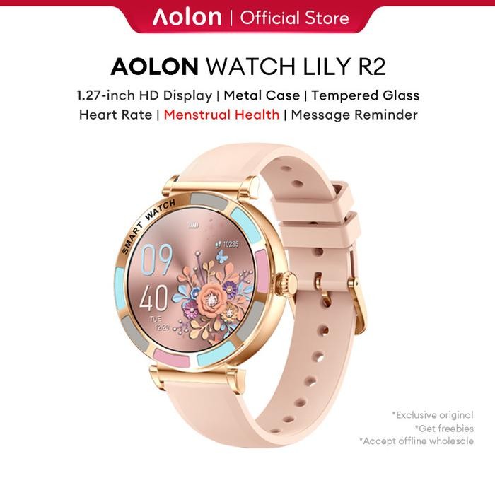 Aolon Lily R2 Smartwatch Wanita 41Mm Slim Bluetooth Call Watch Face 150+ Sport Mode Smartwatch