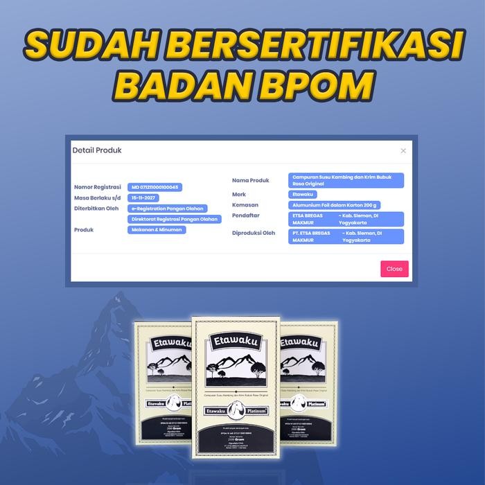 

SALE TERHOTT ETAWAKU PLATINUM SUSU KAMBING ETAWA 3 BOX BPOM HALAL READYY