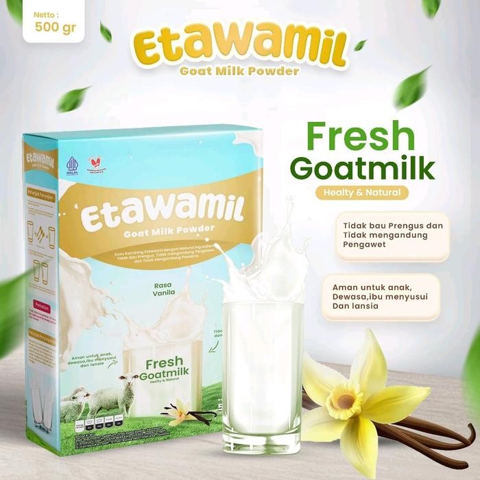 

SALE PROMO ETAWAMIL SUSU KAMBING ETAWA BUBUK -RASA VANILLA SEHAT ENAK BPOM HALAL VANILA BAHAN READYY
