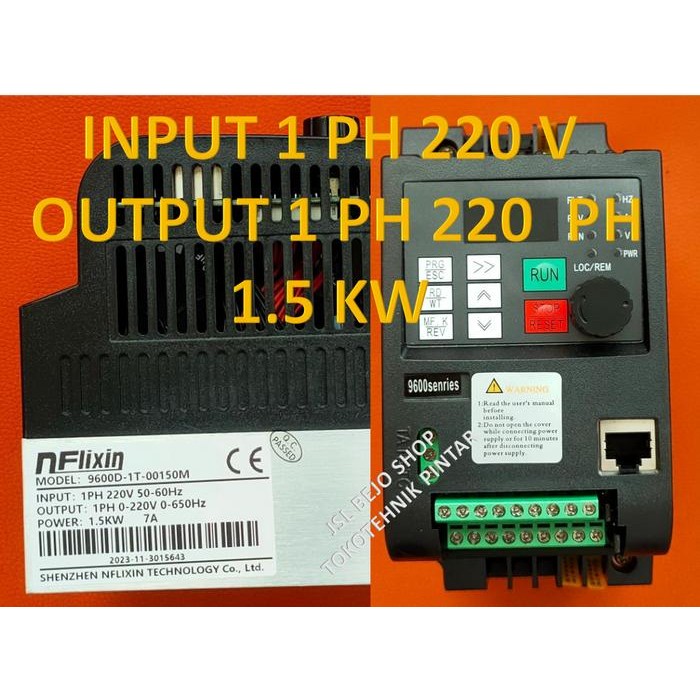 Inverter VFD AT2 Input 1 Ph 220v Output 1 Ph 220 V For Motor Dinamo 1