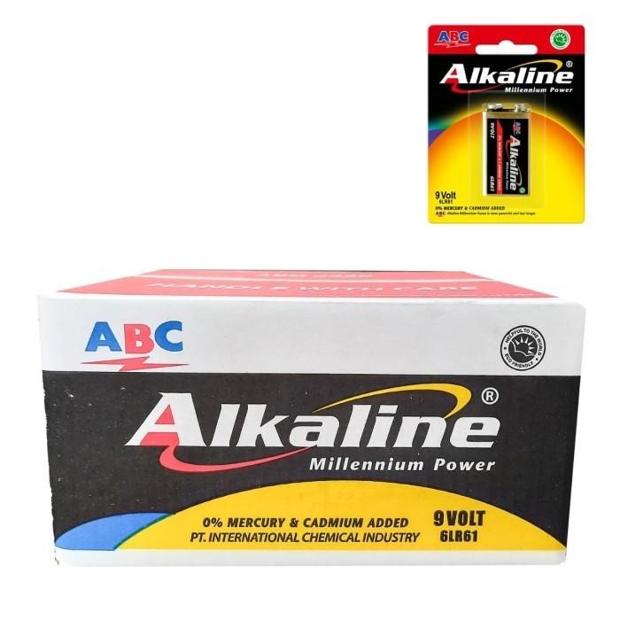 Batre Baterai ABC Alkaline 9V / 9 Volt 6LR61 1 Carton isi 72 Pack