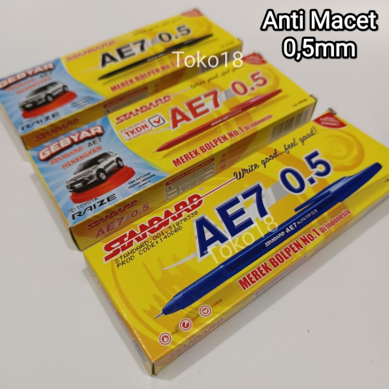 

UM1 1 Pak Pulpen Standar Ae7(Isi 12 Pcs)ANTI Macet