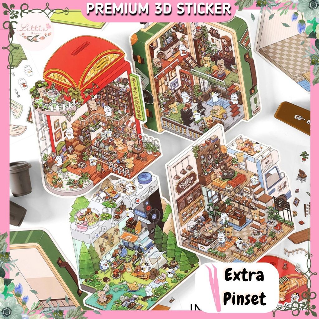 

UM1 STICKER 3D Premium Satisfying Decoration Landscaping Creative Mainan Anak Unik Lucu COD Viral