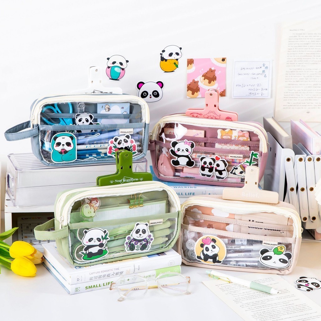 

Kotak pensil transparan berkapasitas besar / kotak alat tulis pensil cantik Hadiah untuk anak-anak /